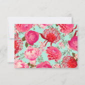 Carte de réponse Pretty Pink Peonies (Dos)