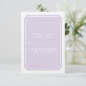 Carte de réponse Purple Simplement Élégante (Debout devant)