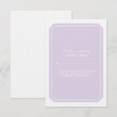 Carte de réponse Purple Simplement Élégante (Devant / Derrière)