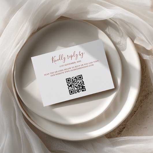 Carte de réponse QR Code à l'arche en terre cuite