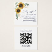 Carte de réponse QR Code de mariage Eucalyptus Tou (Devant & derrière)