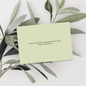 Carte de réponse QR Code de mariage floral vert sa