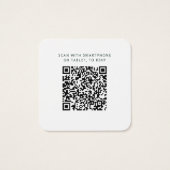 Carte de réponse QR Code élégant avec eucalyptus (Dos)