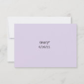 Carte de réponse QR Code pour Hydrangea Violette/B (Dos)