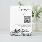 Carte de réponse QR Code pour mariage à Seattle, p (Debout devant)