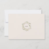 Carte de réponse QR code pour mariage avec jardin (Dos)