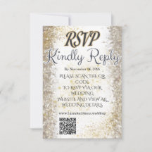 Carte de réponse QR Code pour mariage avec photo e