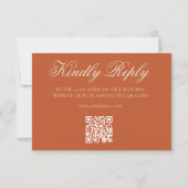 Carte de réponse QR Code pour mariage de jardin to (Devant)