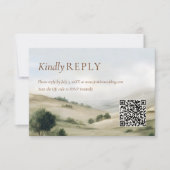 Carte de réponse QR Code pour mariage extérieur ra (Devant)