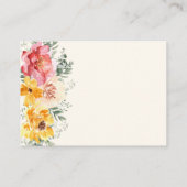 Carte de réponse QR code pour mariage floral d'aut (Dos)