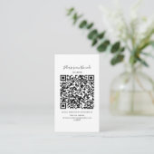 Carte de réponse QR Code pour mariage moderne (Debout devant)