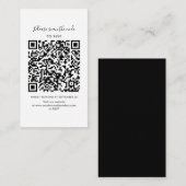 Carte de réponse QR Code pour mariage moderne (Devant / Derrière)