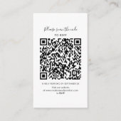 Carte de réponse QR Code pour mariage moderne (Devant)