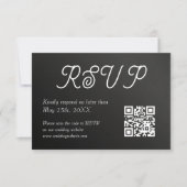 Carte de réponse QR Code pour mariage Rose Élégant (Devant)