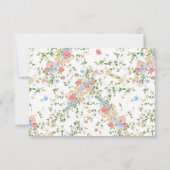 Carte de réponse QR Code pour un mariage de fleurs (Dos)