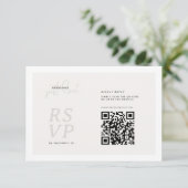Carte de réponse QR-code RSVP 'Rien de fantaisiste (Debout devant)