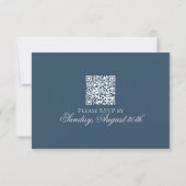 Carte de réponse QR de mariage naval à l'ancienne (Dos)