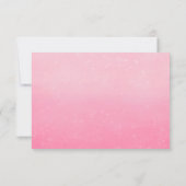 Carte de réponse Quinceñera Rose Pailleté (Dos)