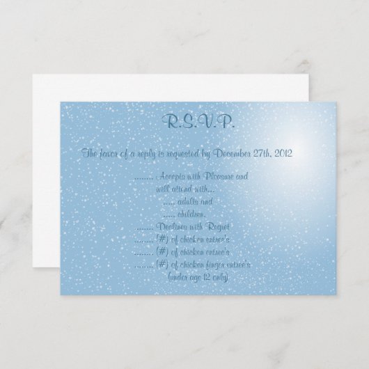 Carte de réponse R.S.V.P 3,5x5 (Devant / Derrière)