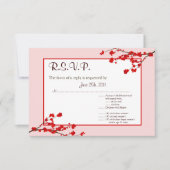 Carte de réponse R.S.V.P 3.5x5 Red Chercher Blosso (Devant)