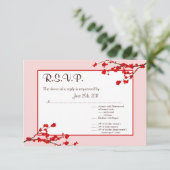 Carte de réponse R.S.V.P 3.5x5 Red Chercher Blosso (Debout devant)