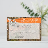 Carte de réponse R.S.V.P. 3x5 Deer Couple Doe Buck (Debout devant)