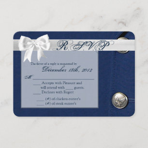 Carte de réponse R.S.V.P. 3x5 Uniforme de classe A