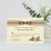 Carte de réponse R.S.V.P. 3x5 Vintage Country Gran (Debout devant)