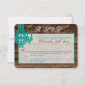 Carte de réponse R.S.V.P 3x5 Western Rustic Chande (Devant)