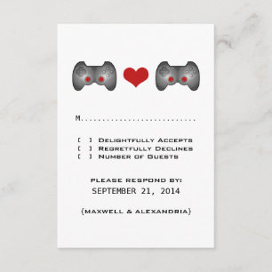 Carte de réponse Red Cute Gamer