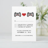 Carte de réponse Red Cute Gamer (Debout devant)