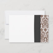 Carte de réponse Red Gerber Daisy Damask (Dos)