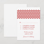 Carte de réponse Red Simple Chevron (Devant / Derrière)