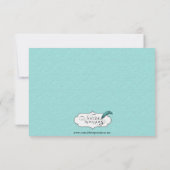 Carte de réponse Robin Egg Blue Orange Mariage dam (Dos)