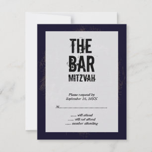 Carte de réponse Rock Band Bar Mitzvah