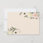 Carte de réponse romantique aux pivoines et anémon (Dos)