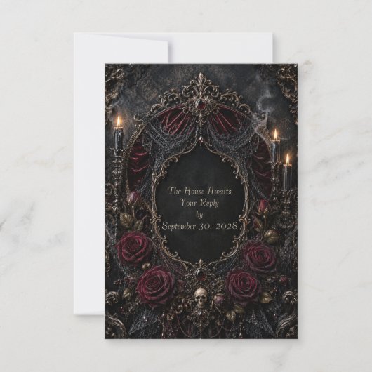 Carte de réponse romantique gothique (Devant)
