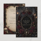 Carte de réponse romantique gothique (Devant / Derrière)
