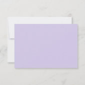 Carte de réponse romantique lavande violette (Dos)
