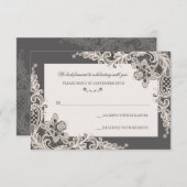 Carte de réponse Romantisme sur tableau noir (Devant / Derrière)