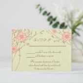 Carte de réponse rose (Debout devant)