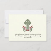 Carte de réponse Rose Celtic Cross (Dos)