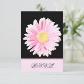 Carte de réponse rose Gerbera Daisy (Debout devant)