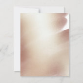 Carte de réponse Rose Gold, paillettes élégantes 3 (Dos)