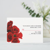 Carte de réponse Rose parfaite (Debout devant)