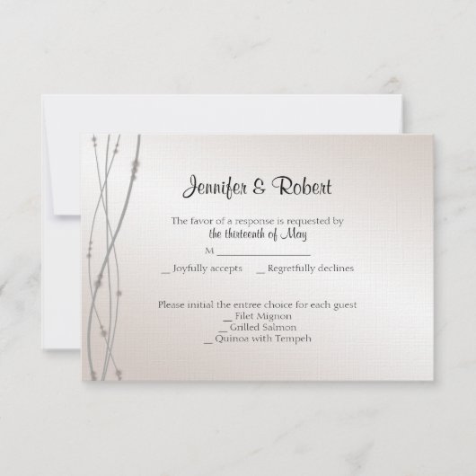 Carte de réponse rose Pearl 30e anniversaire (Devant)