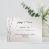 Carte de réponse rose Pearl 30e anniversaire (Debout devant)