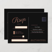 Carte de réponse Rose Poussiéreuse (Devant / Derrière)