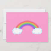 carte de réponse rose rsvp arc-en-ciel (Dos)