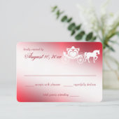 Carte de réponse rouge de transport de contes de f (Debout devant)